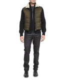 Fyfield Quilted Shearling-Trim Vest