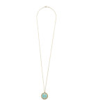 18K Senso Metal-Wrapped Turquoise Necklace with Diamonds, 31"