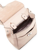 Pilot Small Leather Backpack, Rose