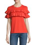 Lenox Short-Sleeve Ruffled T-Shirt