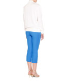 Mid-Rise Cropped Pants, Lapiz