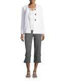 Joey Vented Capri Pants, Eternity Slate 