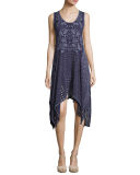 Faith Sleeveless Eyelet Hanky-Hem Dress