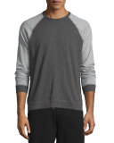 Colorblock Raglan-Sleeve Shirt, Pewter