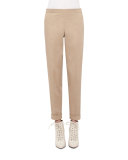 Manuela Stretch-Cotton Pants, Camel