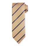 Diagonal Stripe Silk Tie