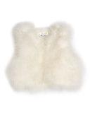 Emma IV Feather Vest, Ivory, Size 5-8