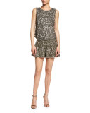 Marisa Beaded Flutter Shorts, Gunmetal