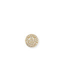 14k Pavé Diamond Happy Face Single Stud Earring