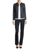 Jaylan Seacliff Novelty Zip-Front Jacket, Multi Pattern