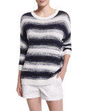 Ombre Striped Pullover Sweater