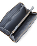 Rockstud Zip-Around Wallet, Light Gray