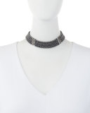 Night Star Hematite & Black Spinel Choker Necklace