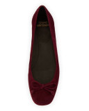 Shoestring Suede Ballerina Flat, Bordeaux