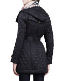 Finsbridge Hooded Quilted Jacket, Black