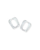 Structure Hammered Earrings, Silver