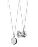 Pinstripe Diamond Locket Necklace