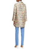 Straight-Leg Twill Pants, Light Blue
