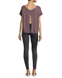 Serenity Cutaway-Back Tee, Light Brown