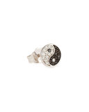 Yin Yang Stud Earring with Diamonds