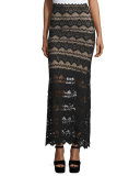 Sierra Lace Maxi Skirt, Black