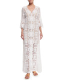 Karina Floral-Crochet Coverup Dress