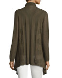 Piqué-Knit Cashmere Cardigan