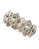 Astritis Faceted Green Amethyst Clover Bracelet