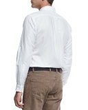Harkers Herringbone Shirt, White