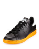 Stan Smith Leather Sneaker, Black/White/Orange