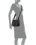 Daria Small Leather Crossbody Bag, Black