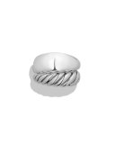 Wide Pure Form Two-Row Stacking Ring