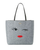 post drive wink hallie tote bag, gray