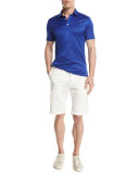 Twill Cargo Shorts, White