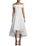Off-the-Shoulder High-Low Gown 