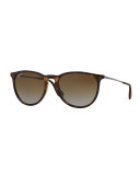 Men's Round Metal Sunglasses, Havana