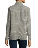 Everett Camoflage-Print Safari Shirt