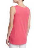 Scoop-Neck A-line Tank, Strawberry, Petite 