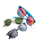 O'Malley NYC Peaked Round Sunglasses, Yellow