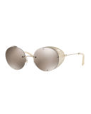 Glamtech Round Metal Mesh Sunglasses