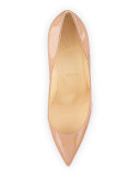 Pigalles Follies Red Sole Pump, Nude/Gold
