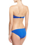 Solid Bandeau Two-Piece Swimsuit, Lapis