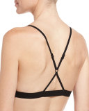 Triangle Soft Tulle Bra, Black