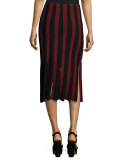 Jude Solid & Printed Car-Wash Skirt, Pomegranate