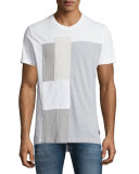 Short-Sleeve T-Shirt W/Multicolored Patches, White