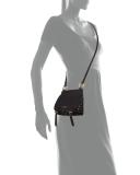 Bridle Baby Studded Leather Shoulder Bag, Black