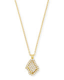 18k Pave Geode Inspired Mini Pendant Necklace