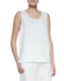 Linen Scoop-Neck Tank