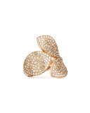 Giardini Segreti 18k Rose Gold Diamond Leaf Ring, 2.35 cts.