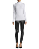Lyndsi Suede & Leather Paneled Leggings